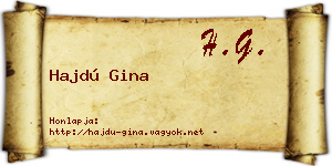 Hajdú Gina névjegykártya
