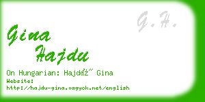 gina hajdu business card